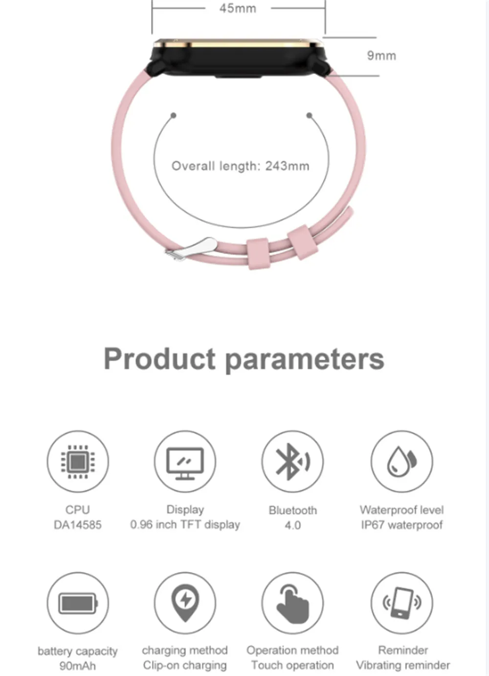 SYYTECH T1 умный Браслет интеллектуальное напоминание пульсометр Мониторинг Артериального Давления водонепроницаемый спортивный Интеллектуальный браслет телефон