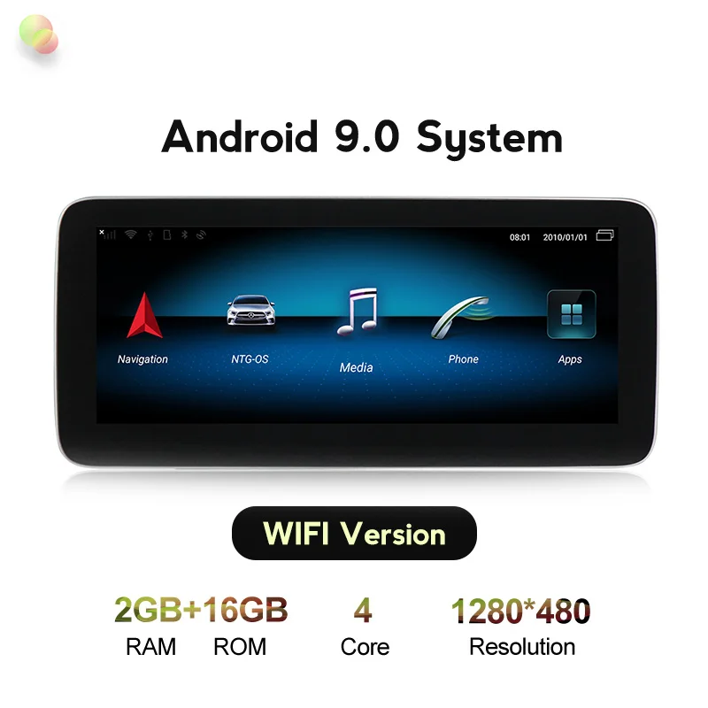 UI, новая модель 10,2" Android 9,0 Авторадио gps навигация ips экран для Benz CLS класс W218 2011-2013 с HD1920* 720 4G LTE - Цвет: 2G-16G-4 Core-WIFI