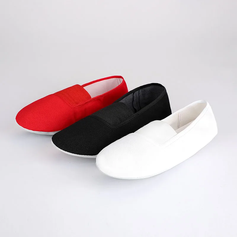 USHINE EU22-45 upgraded Canvas Slippers Teacher Gym Indoor Exercise Fitness Yoga Ballet Dance Shoes Children Girls Woman Man