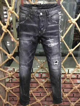 

NEW Men Jeans Ripped for Men Skinny DSQ Jeans Pants Men Jeans Zipper Outwear Man Pants