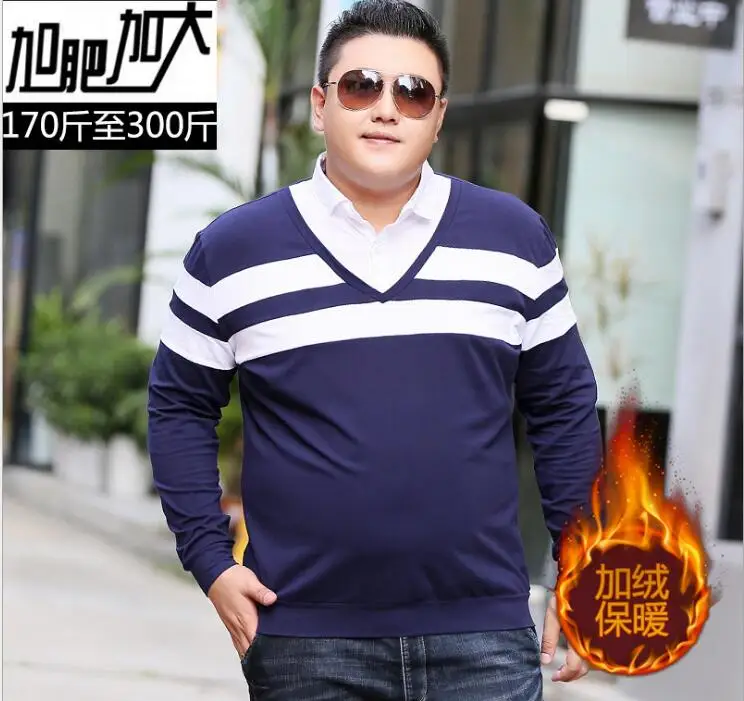 Зимняя рубашка поло размера плюс 6xl 7xl 9xl с добавлением шерсти, мужская Свободная рубашка с длинным рукавом и воротником, верхняя одежда, брендовая мужская одежда