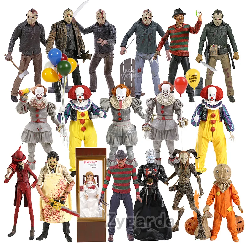 NECA It Pennywise Freddy Krueger Jason Voorhees Chucky Michael Myers Texas Chainsaw Massacre Hellraiser Sam Action Figure Toy|Action & Toy Figures| - AliExpress