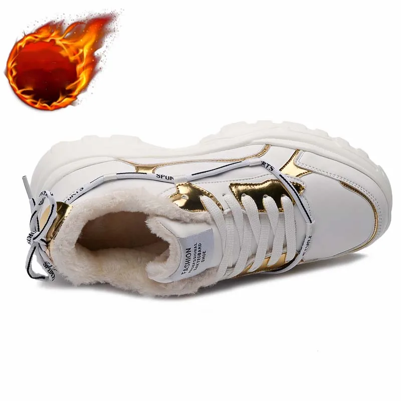 Baideng/мужские кроссовки; зимние кроссовки с мехом; Мужская обувь для бега, визуально увеличивающая рост; спортивная обувь из плюша на толстой подошве; теплые зимние ботинки