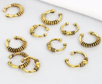 set 3 (10pcs) Древние позолоченные/посеребренные Регулируемые косы для волос дреды бусины Морская звезда ракушка для плетения волос - Цвет: set 3 (10pcs)