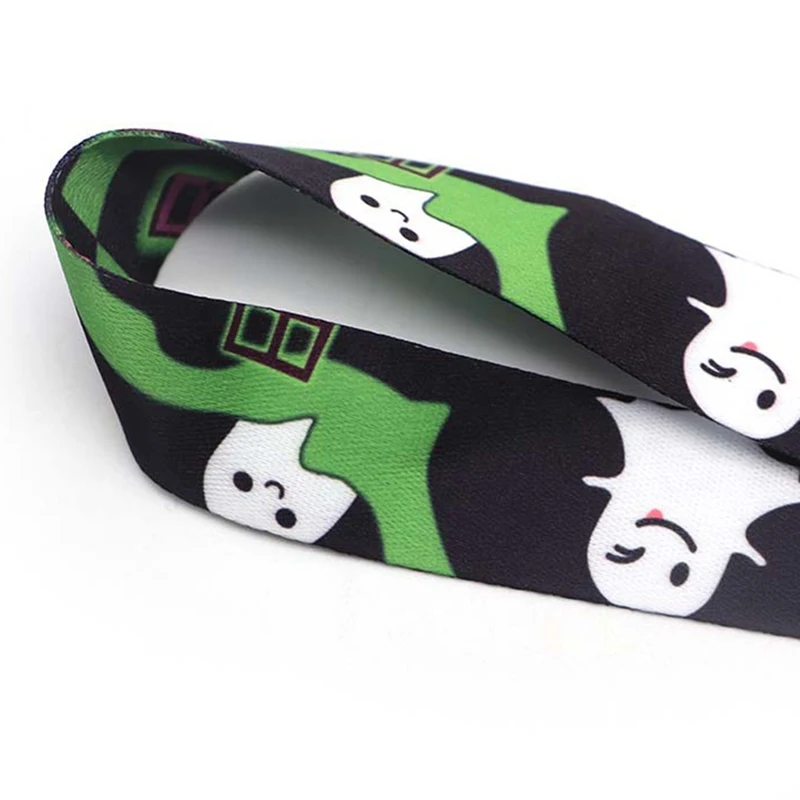 Keychain Cards Holder Christmas Cartoon Neck Halloween Ghost Head Mobile Phone Strap Hanging Polyester Rope Badge Lanyard