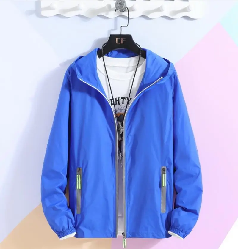 Hiking Jackets Men Women Summer Quick Dry Anti-UV Thin Ultra-Light Reflective Camping Jacket Skin Coat Windbreaker