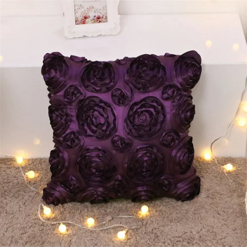 purple Чехол для подушки, популярная Подушка, 1 шт., роза, Европейский стиль,, Средиземноморский стиль - Цвет: purple