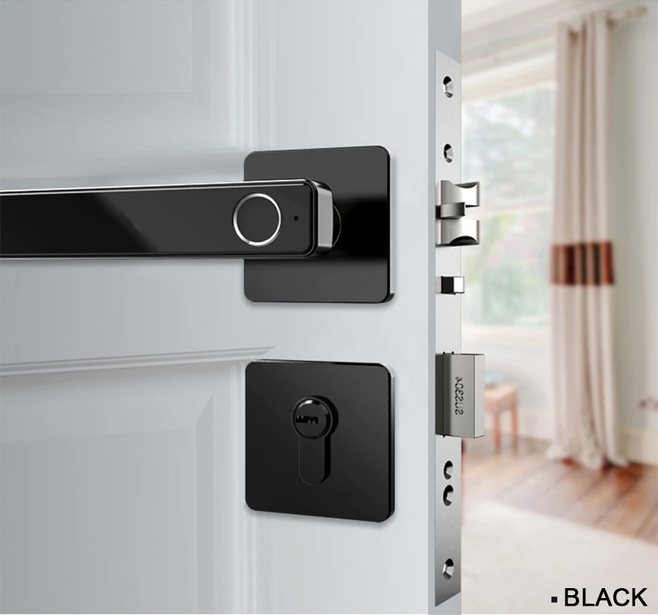 Biometric Fingerprint Smart Lock Digital Keyless Electronic Door lock unlock by Fingerprint and key - 4000200254930