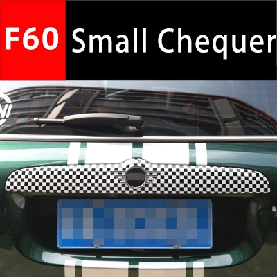 Chequer Фирменная Новинка ABS Материал с защитой от ультрафиолетового излучения, стиль Mini Ray хвост ворота загрузки ручки крышки для Mini Countryman F60 только(1 шт./компл - Название цвета: Chequer