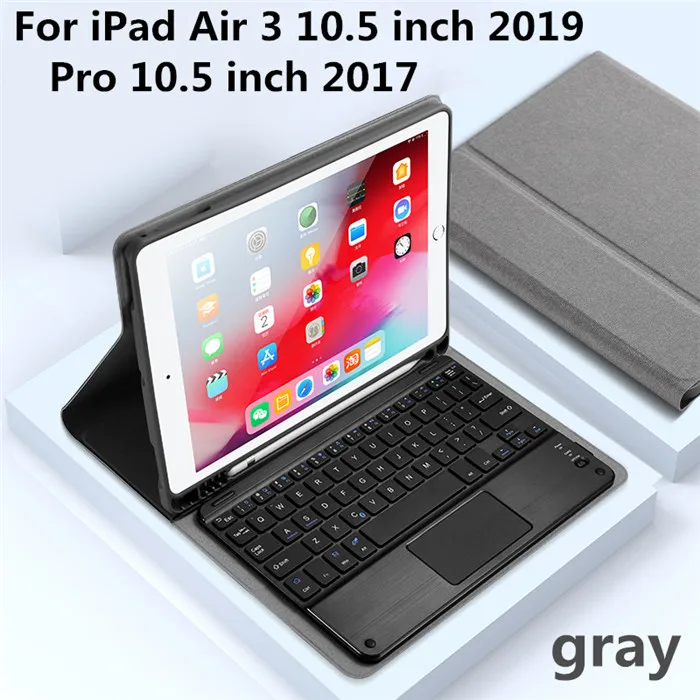 T1056-gray Тачпад Клавиатура Чехол для iPad 9,7 Air 3 10,5 Pro 11 mini 5 7,9 дюймов Чехол коврик для мыши и клавиатуры Чехол для iPad 9,7 чехол - Цвет: T1056-gray