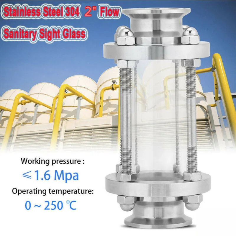 

Sanitary Flow Tri Clamp Sanitary Sight Glass Pharmaceutical Food Industries Maintenance Use Pipe Fittings Accessories
