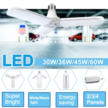 

Super Bright Foldable Led Garage Light Industrial Lighting 60W E27 6000LM 85-265V 2835 Led High Bay Industrial Lamp For Workshop