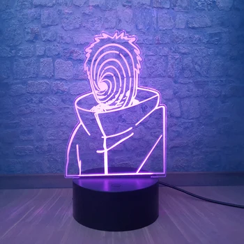 

Led Night Light Japanese Anime Naruto Obito Uchiha Nightlight for Child Bedroom Decor Battery Powered Bulb naruto fans Gifts