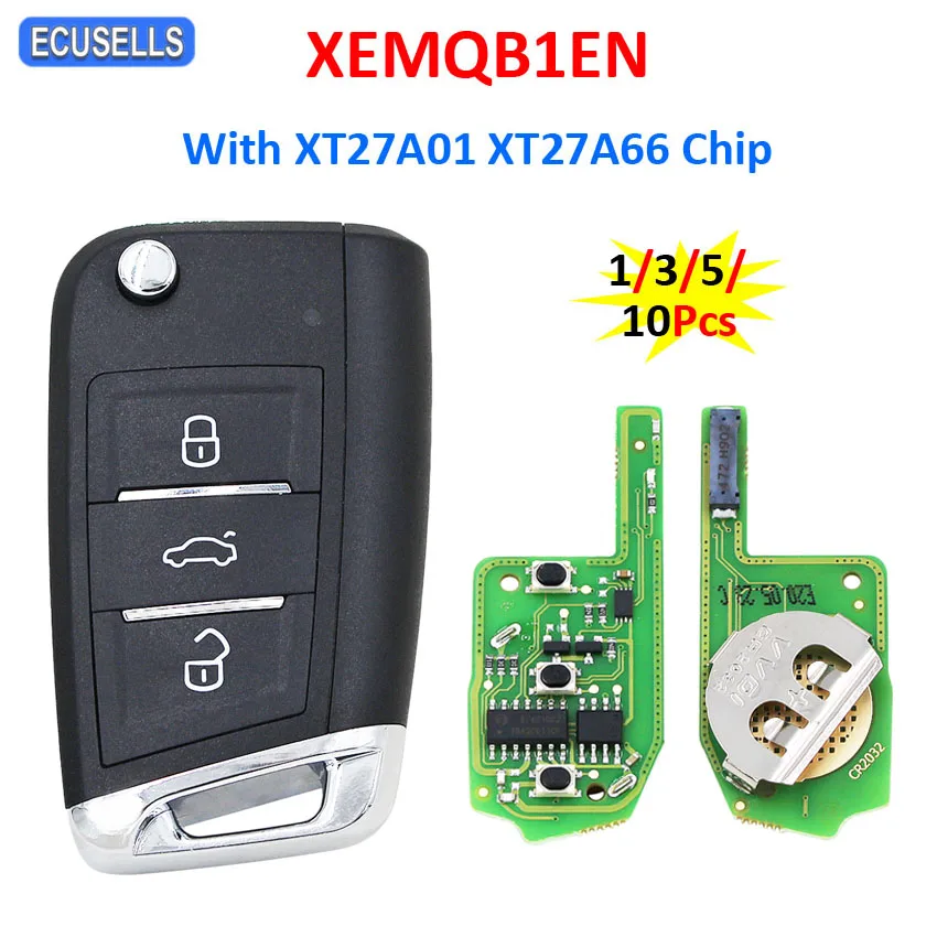 Xhorse XEMQB1EN VVDI супер пульт дистанционного управления с XT27A01 XT27A66 чип MQB стиль работы