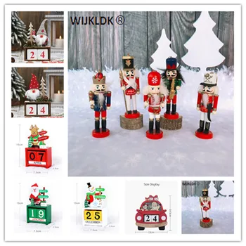 

Christmas Decoration Wooden Walnut Soldier Ornaments Home Christmas Decoration for Home Christmas Countdown Calendar Navidad2021