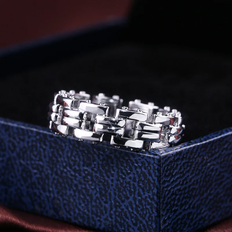 

Huitan Ancient Rome Stylish Punk Strength Men Rings Silver Gold Rose Gold Color Available Wholesale Lots&Bulk Hollow Male Rings