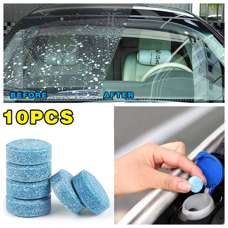 

10PCS/Pack(1PCS=4L Water)Car Solid Wiper Fine Seminoma Wiper Auto Window Cleaning Car Windshield Glass Cleaner Car Accessories