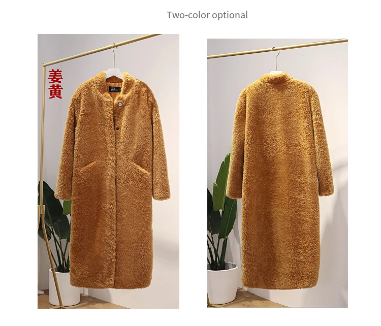 Winter Women Thick Warm Long Faux Fur Coat Female Brand High Quality Fluffy Fur Jacket Plus Size Loose Parkas teddy coat LY711