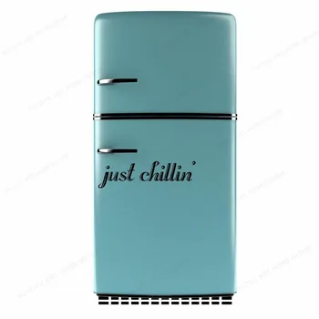 

Just Chilllin' Vinyl decal for Refrigerator Removable sticker Funny Kitchen Wordplay decor HJ1191