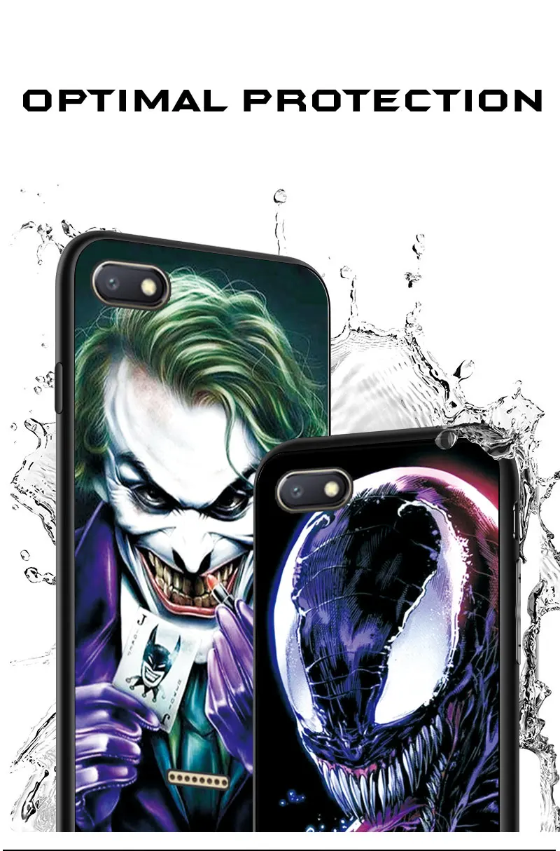 Чехол для Xiaomi Redmi 6A чехол Venom Joker черный ТПУ чехол s для Xiaomi Redmi 7A 8A 5A Redmi 8 7 6 Pro Железный человек бампер чехол для телефона