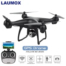 LAUMOX S70W Радиоуправляемый Дрон с режимом следования за мной с 720 P/1080 P HD камерой Регулируемый Широкоугольный FPV gps Профессиональный Квадрокоптер вертолет
