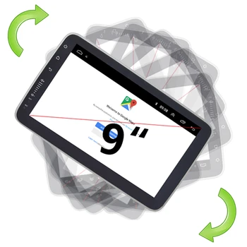 

360-degree Rotating 9 Inch Screen AutoradioUniversal 1 Din Radio Car Audio Android 10 GPS Navigation Stereo Video Tape Recorder