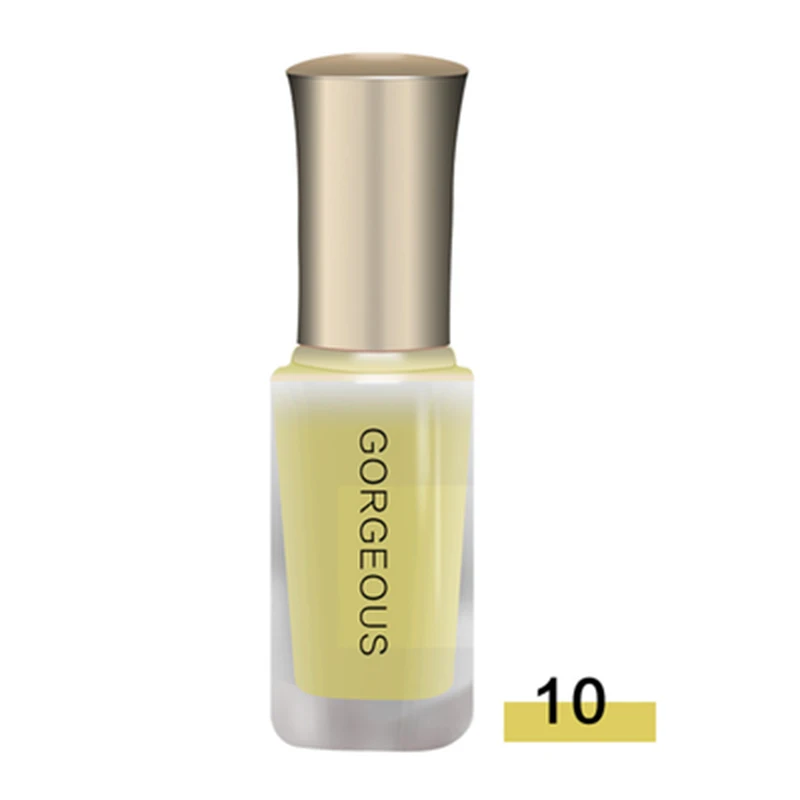 10 New Nail Polish Candy Nude Color Quick-drying Translucent Jelly Nail Polish 10ML Environmental Protection Lasting Unpeelable Hot - Color: 10