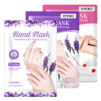 

3Pair Whitening Moisturizing Hand Mask Anti-Aging Smooth for Peel off Lavender Extract Exfoliating Calluses Nutritive Hand Masks