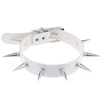 Exotic Accessories of White Leather Choker Necklace Collar with Ears Hood Mask for Fetish Whip Bdsm Bondage Adults Sex Games 6