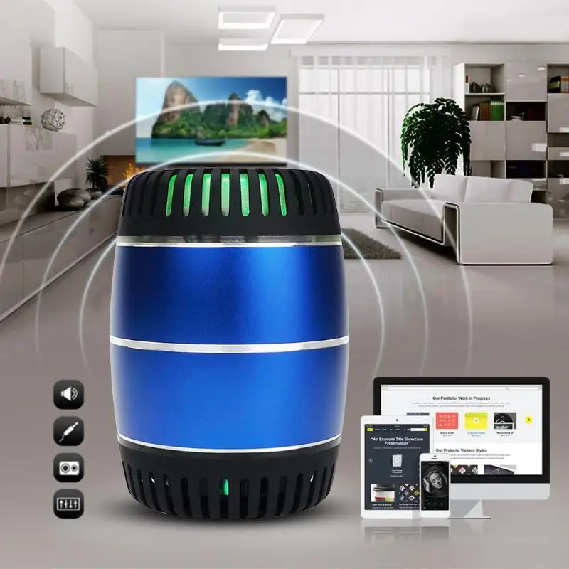 Видео) Bluetooth, колонка Bluetooth Музыка/ручной звонок/мини-карта флэш памяти TF-стальной пистолет с красочными огнями Bluetooth звук