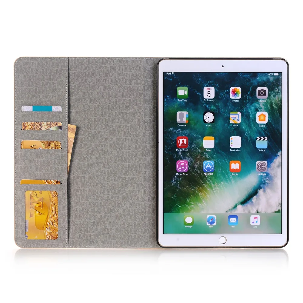 New Cartoon Coque for Apple iPad Pro 10.5 A1701 A1709 Case Print Map Flip Stand PU Leather Funda for iPad Pro 10.5 Folio Case    (5)