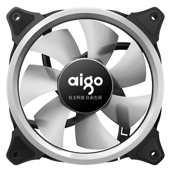 

Aigo Rainbow 120mm Case Fan Cooling LED For Computer 12V Cooling Fan Quietly Easy Install Good Price Detachable 4pin Fan