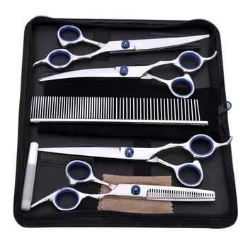 

Up Down Curved Shears Sharp Edge Animals Cat Hair Cutting Barber Cutting Tools Kit Stainless Steel Pet Dogs Gromming Scissors
