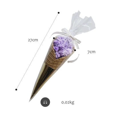 Purple SWEETGO искусственный марлина фасоли мороженое шишка, украшение эмулировать питание десерт модель, выполненная из глины витрина фотографии инструменты плюсы - Цвет: Purple