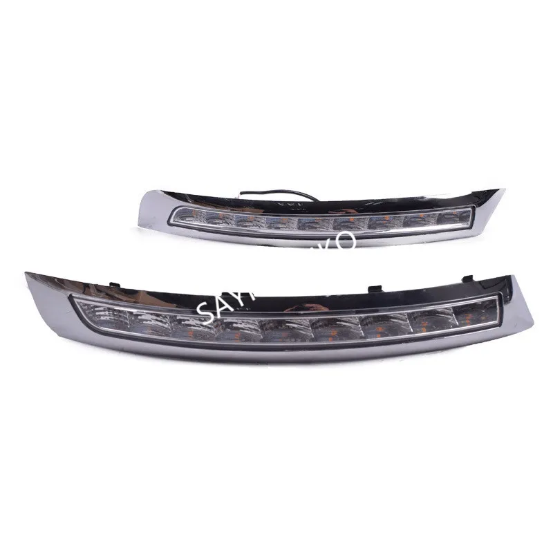 2 шт. для Volvo XC90 2007-2012 2013 поворотное желтое Сигнальное реле Водонепроницаемый ABS Автомобильный светодиодный DRL 12 В Светодиодный дневной ходовой светильник Дневной светильник