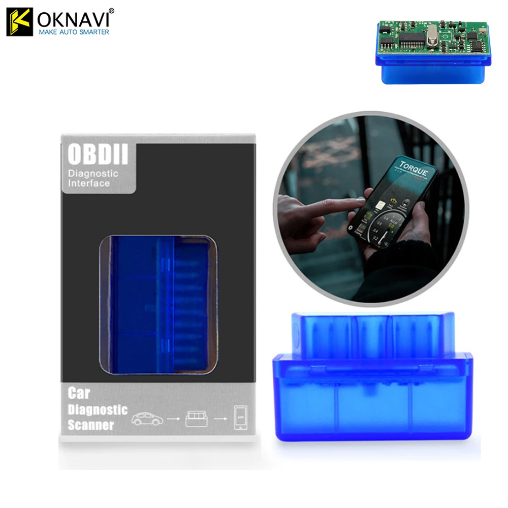 

OKNAVI Mini ELM 327 V2.1 Bluetooth OBD 2 Scanner for Android Car Code Reader Diagnostic Tool Car Panel Audio Removal Tool Kit
