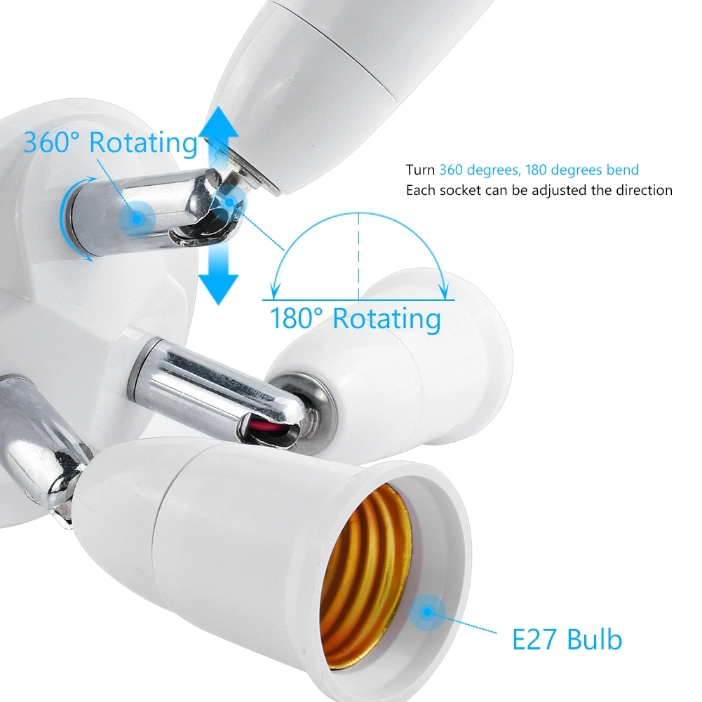 5 в 1 4 в 1 3 в 1 регулируемый E27 к E27 Базовый светильник лампа адаптер держатель розетка сплиттер Стандартный E27 адаптер конвертер