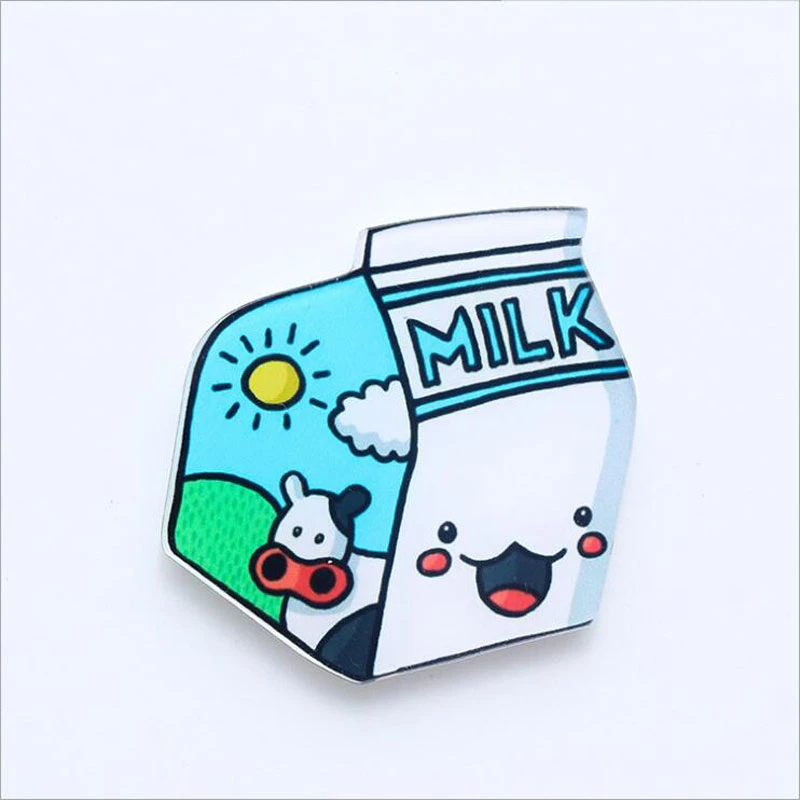 Магниты на холодильник милый питомец мультфильм животное креативный магнит для холодильников стикер сообщений Magnes na loduke украшение для дома - Цвет: milk
