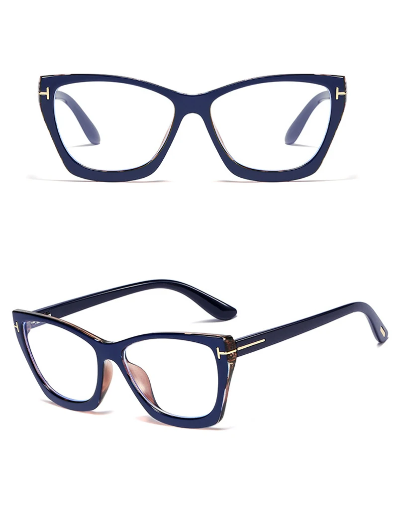 Peekaboo tr90, синие очки для компьютера, женские, кошачий глаз, черные очки по рецепту, для мужчин, большая оправа, унисекс