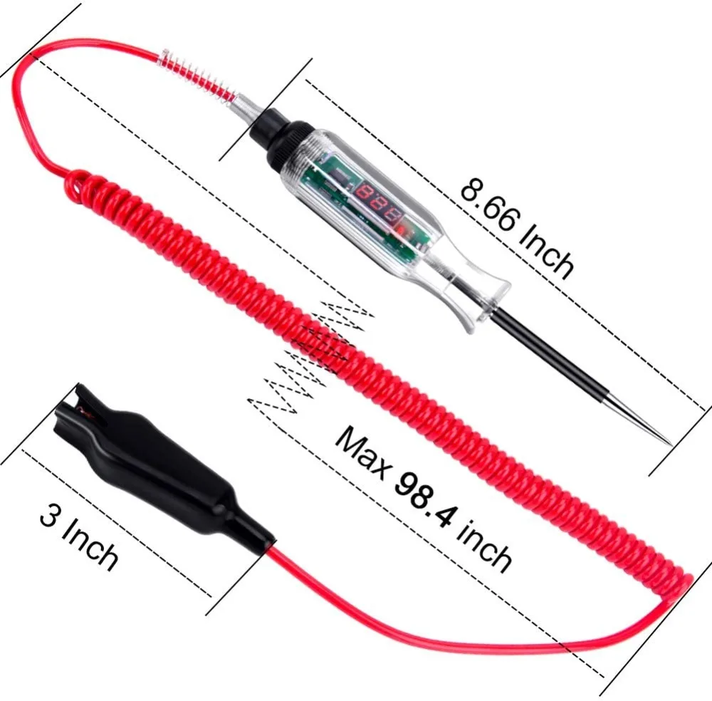 Universal 3 48V Digital Power Probe Multi Function Fuse Line Battery