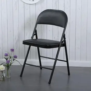 

Portable Folding Metal Chair for Home Office Domitory Computer Table Supplies