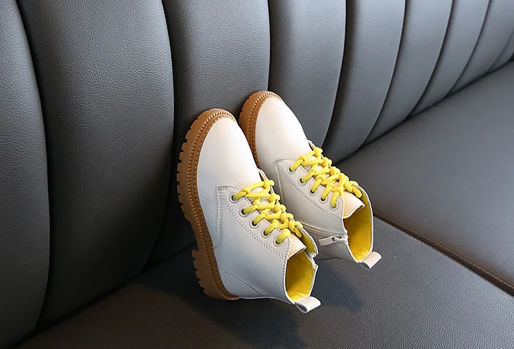 Обувь для девочек сапоги "Принцесса" мода на осень-зиму Детские Ботинки Martin для девочек на мягкой подошве брендовая одежда для маленьких детей повседневная обувь