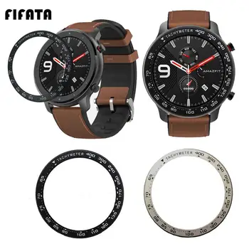 

FIFATA Metal Stainless Steel Watch Bezel Ring For Xiaomi Huami Amazfit GTR Watch Edge Metal Protective Case For Aamazfi GTR 47MM