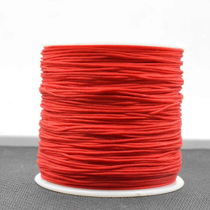 

Red 1 Roll 0.8M Chinese Knot Macrame String Wire Cord Thread for DIY Necklace Bracelet Braided String B001