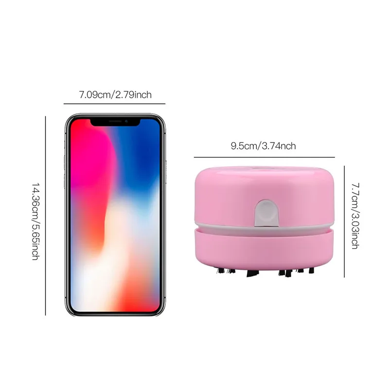 Мини пылесос настольный бытовой беспроводной с поворотом на 360 градусов и USB