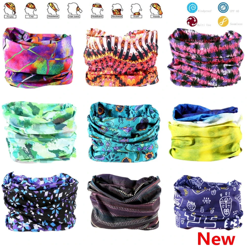 

Novelty Multi-color Seamless Bandanas Headwear Scarf Magic Headband hijab Face Mask Wrap Bicycle Headscarf Frauen Schal cloak