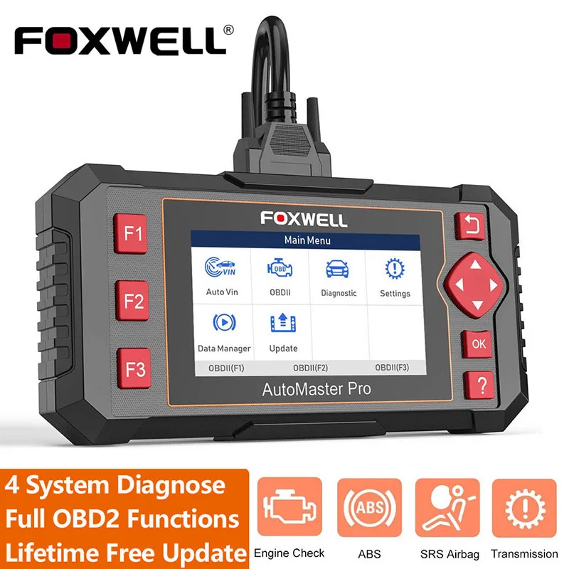 FOXWELL NT604 Elite OBD2 Car Diagnostic Tool Scanner ABS SRS