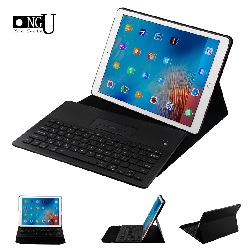 Business Case For Ipad Pro 12 9 17 15 Wireless Bluetooth Aluminum Keyboard Leather Cover For Ipad 12 9 Inch Keyboard Case Tablets E Books Case Aliexpress