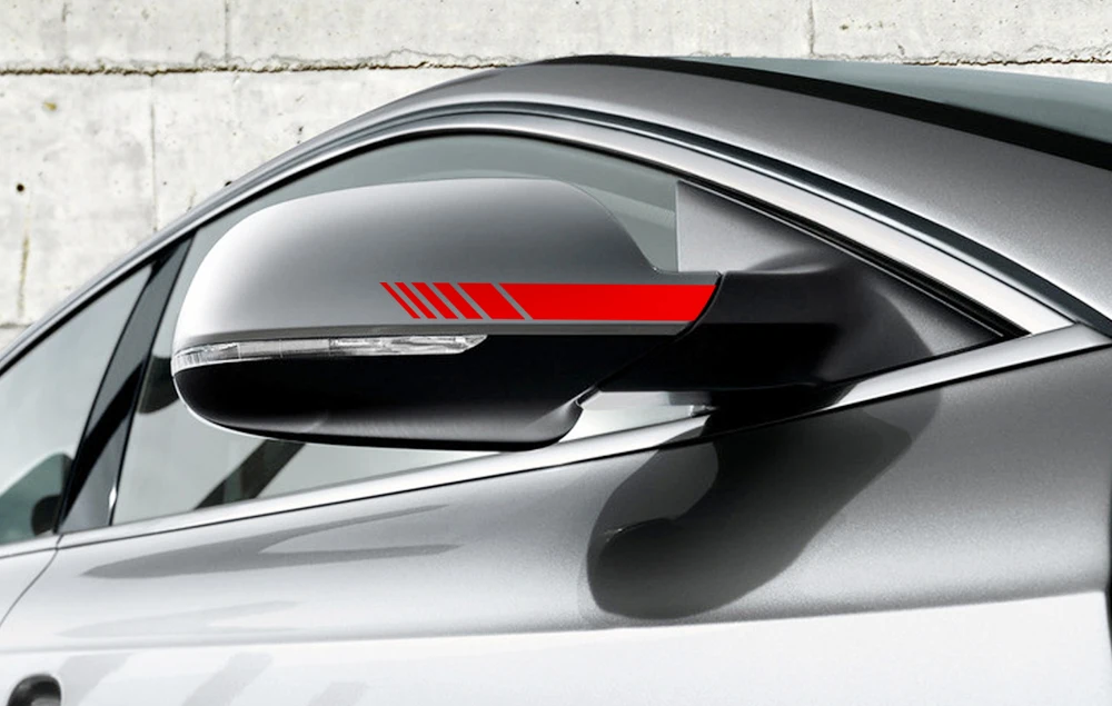 Автомобильный стикер зеркало заднего вида боковая наклейка в полоску винил для Tesla модель 3 модель X модель S VW Transporter Caravelle T6 Multivan