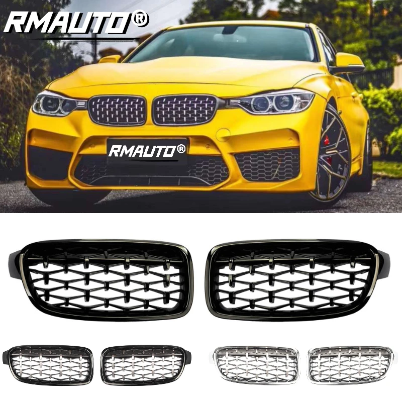 Автомобильный передний бампер RMAUTO гоночный гриль Алмазный для BMW 3 серии F30 F31 320I